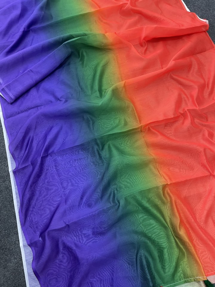 Ombre Shade Multicolor Silk Saree – Exclusive Festive Collection