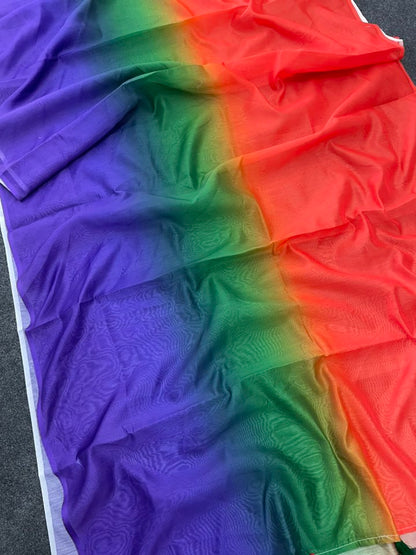 Ombre Shade Multicolor Silk Saree – Exclusive Festive Collection