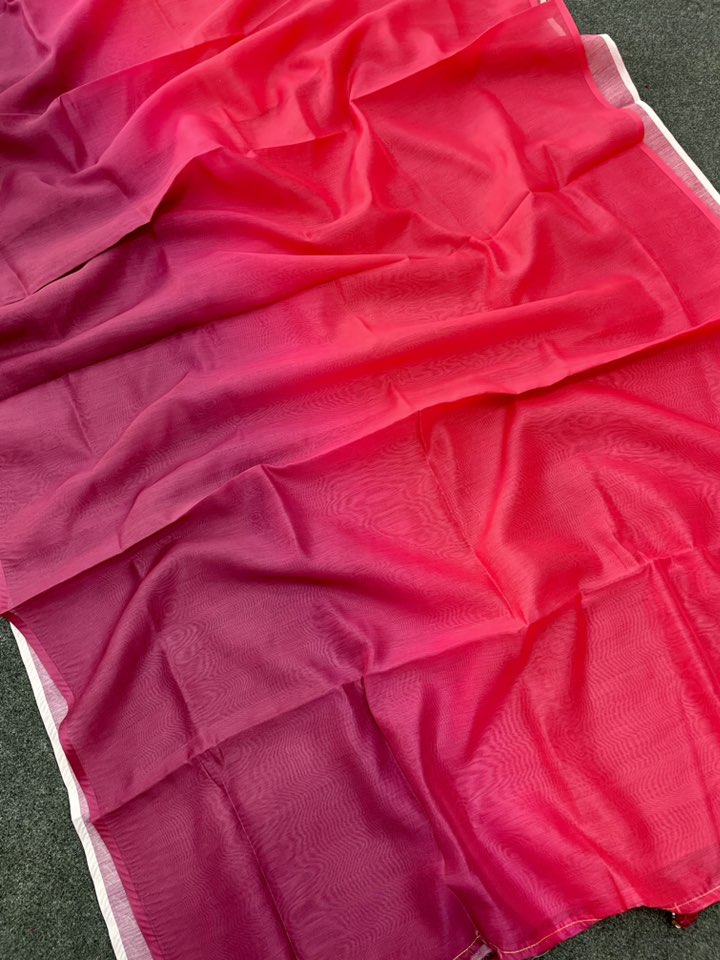 Premium Pink Magenta Multicolor Silk Saree – Soft & Elegant