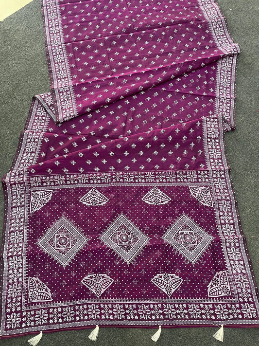 Viral Demanding Afsan print saree