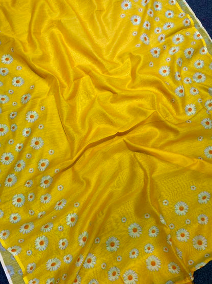 Viral chanderi silk saree