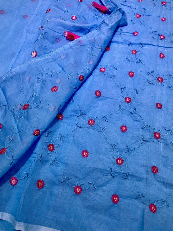 Viral semi moslin saree