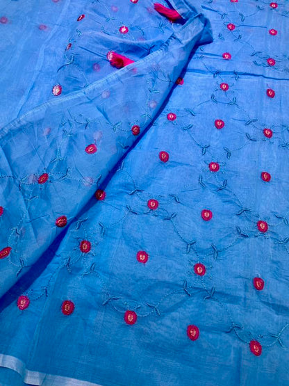 Viral semi moslin saree