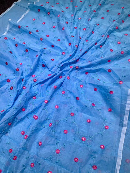 Viral semi moslin saree