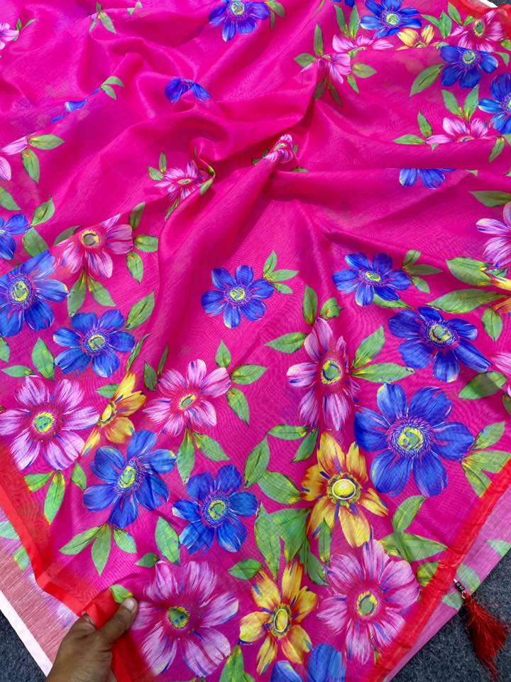 Viral Chanderi shilk saree