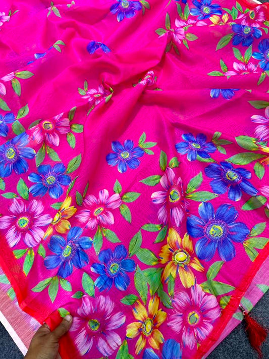 Viral Chanderi shilk saree