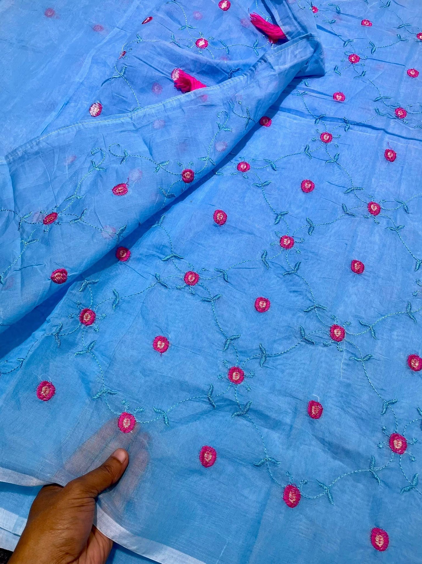 Viral semi moslin saree