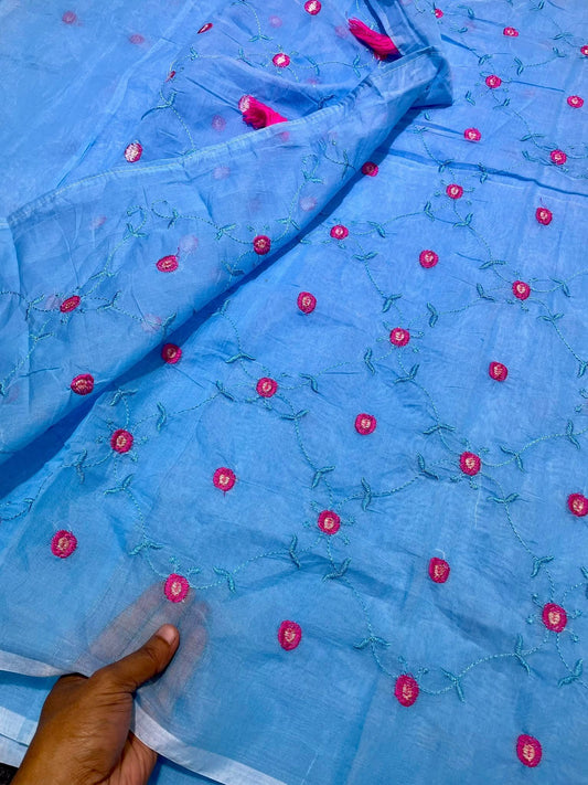 Viral semi moslin saree