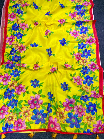 Viral Chanderi shilk saree